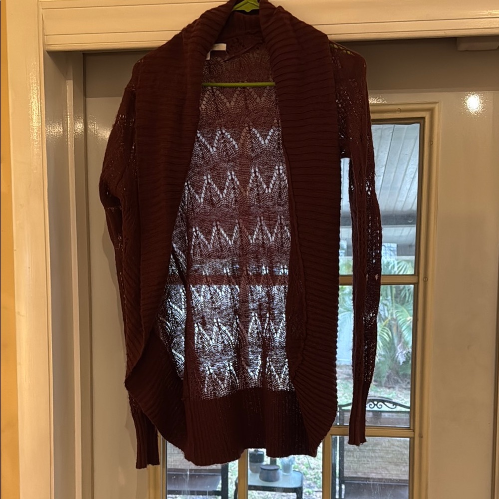 Chic Brown Knit Cardigan